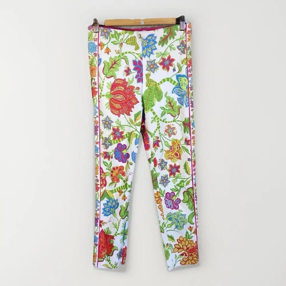 Gretchen Scott Glorious Split Neck Tunic Top & Pants Women’s Floral Small - Picture 13 of 16